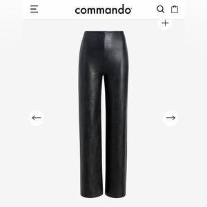 Commando faux leather Black Wide Leg Pants